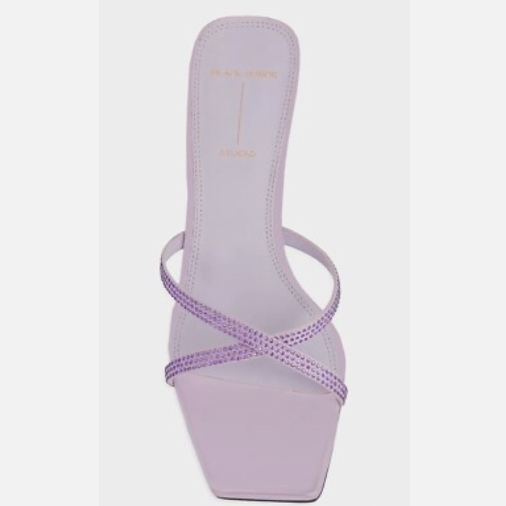 🌸BLACK SUEDE STUDIO🌸 Ari Lavender Crystals Sandals Size: 36.5 - Picture 3 of 10